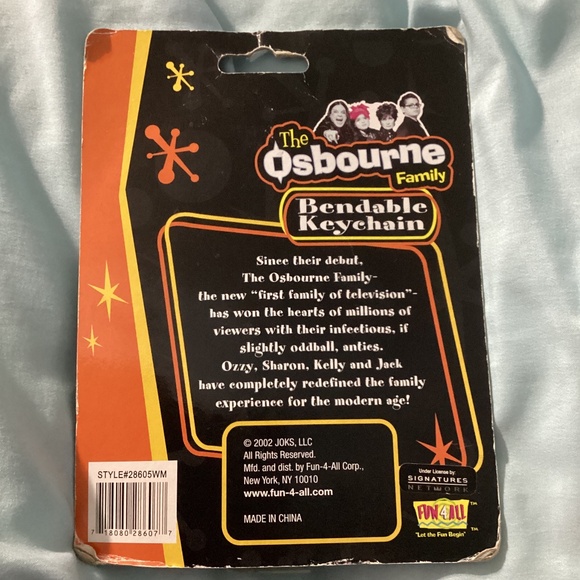 NEW The Osbourne Family SHARON OSBOURNE Bendable Keychain 2002 - Picture 2 of 8
